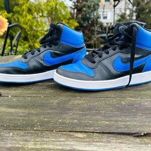 Nike Air Jordan 1 - Black and Blue High-Top Sneakers